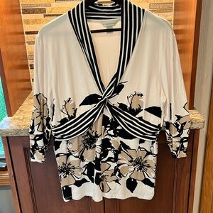 NWOT Christopher and Banks Floral Blouse